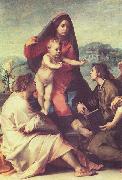 Andrea del Sarto Madonna mit Heiligen und einem Engel France oil painting artist